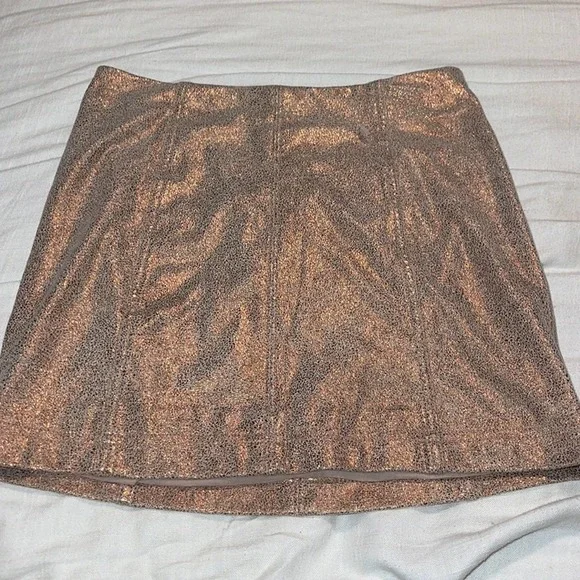 free people // modern femme vegan metallic mini skirt - Picture 7 of 12